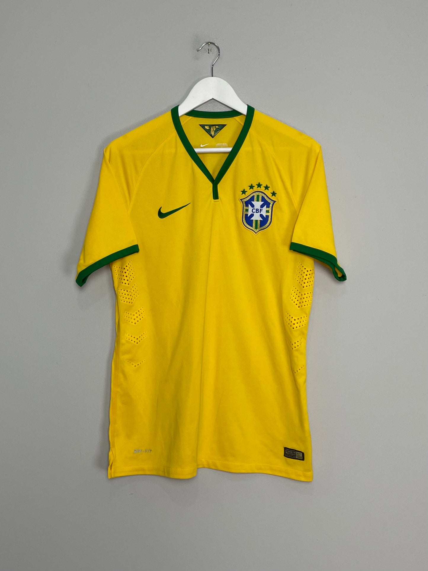 2014/15 BRAZIL PLAYER ISSUE AUTHENTIC HOME SHIRT (L) NIKE