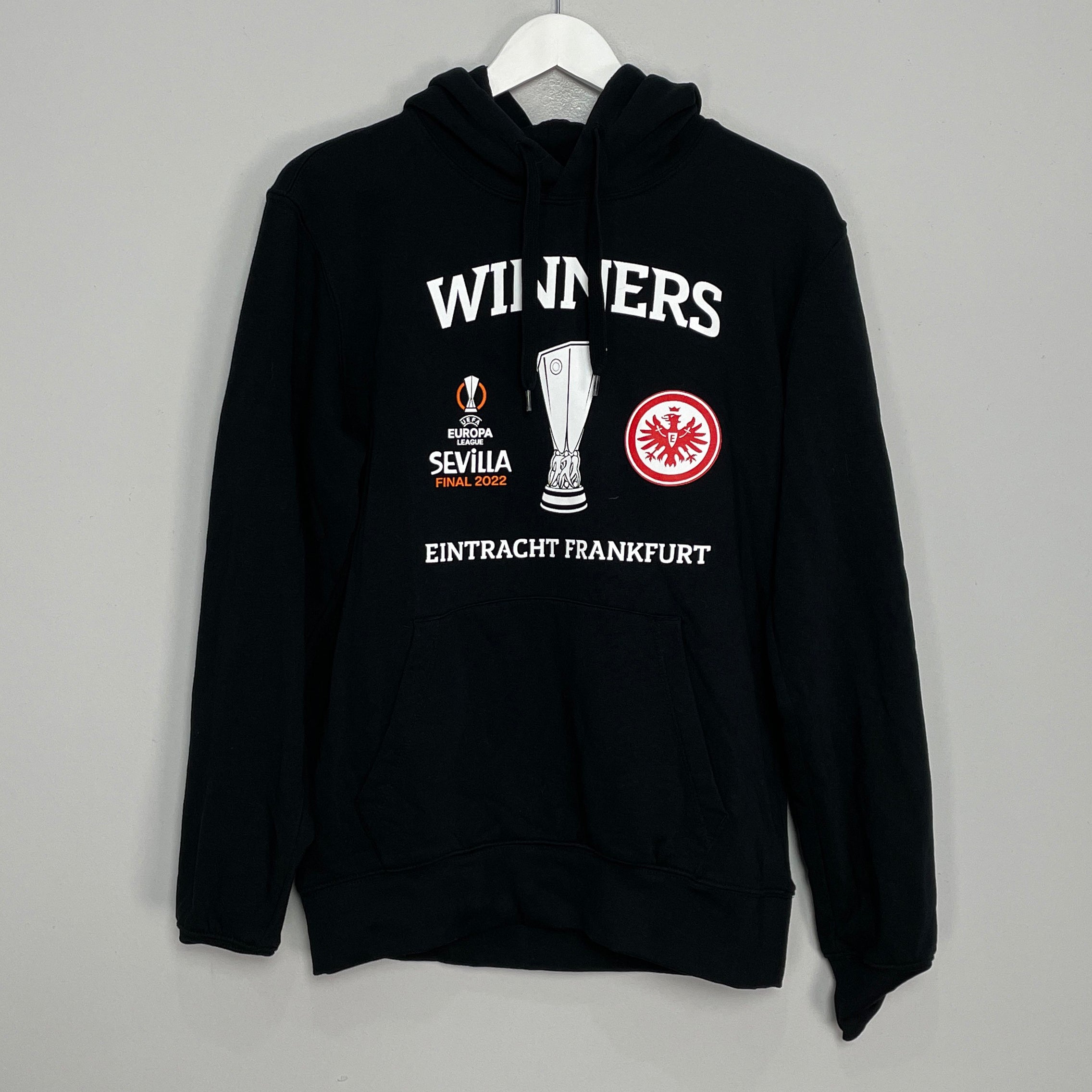 Shop 2022 EINTRACHT FRANKFURT EUROPA LEAGUE WINNERS HOODIE (M) OFFICIAL MERCHANDISE, classic football shirts, vintage football shirts & retro soccer jerseys at Cult Kits