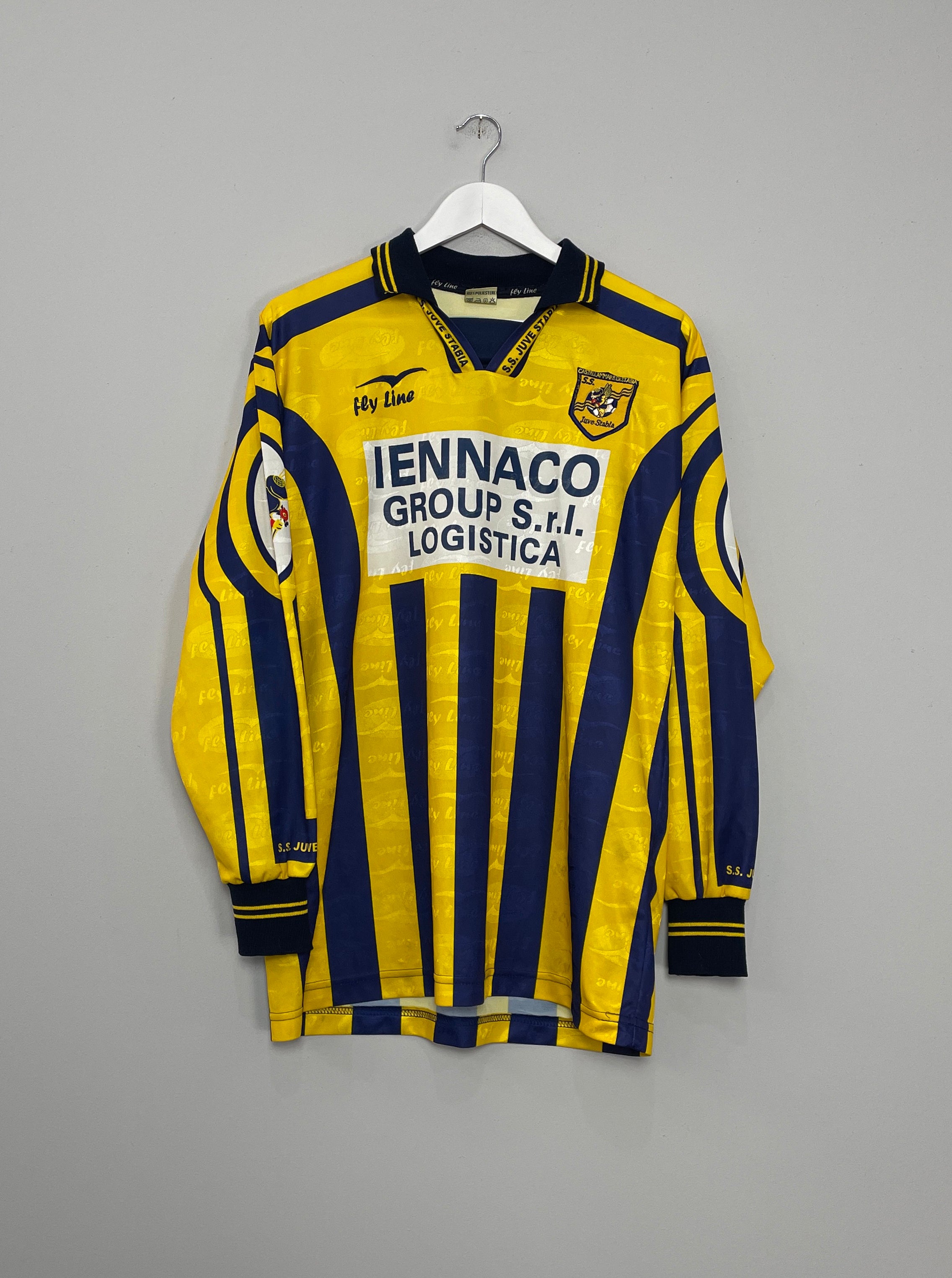 Shop 2004/05 JUVE STABIA #17 *MATCH ISSUE* HOME SHIRT (XL) FLY LINE, classic football shirts, vintage football shirts & retro soccer jerseys at Cult Kits