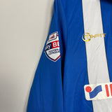 2014/15 WIGAN MCLEAN #11 *MATCH ISSUE* L/S HOME SHIRT (M) MI-FIT