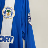 2014/15 WIGAN MCLEAN #11 *MATCH ISSUE* L/S HOME SHIRT (M) MI-FIT