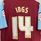 2012/13 BURNLEY INGS #14 *MATCH ISSUE + SIGNED* HOME SHIRT (M) PUMA