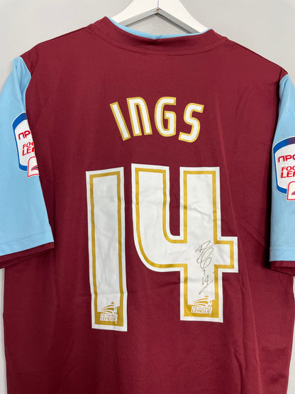 2012/13 BURNLEY INGS #14 *MATCH ISSUE + SIGNED* HOME SHIRT (M) PUMA