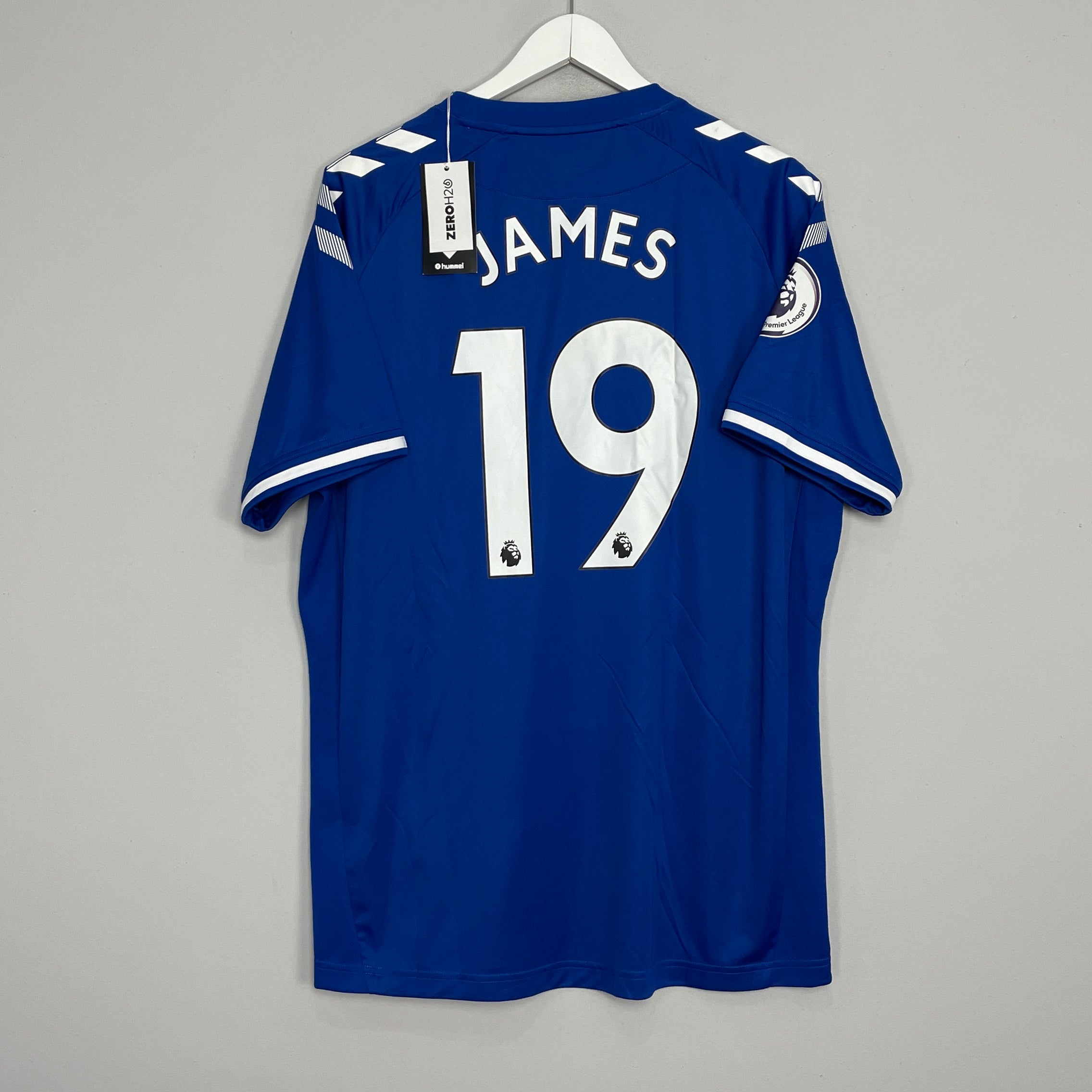 Shop 2020/21 EVERTON JAMES #21 *BNWT* HOME SHIRT (XL) HUMMEL, classic football shirts, vintage football shirts & retro soccer jerseys at Cult Kits