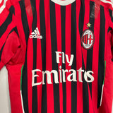 2011/12 AC MILAN *PLAYER ISSUE* HOME SHIRT (M) ADIDAS