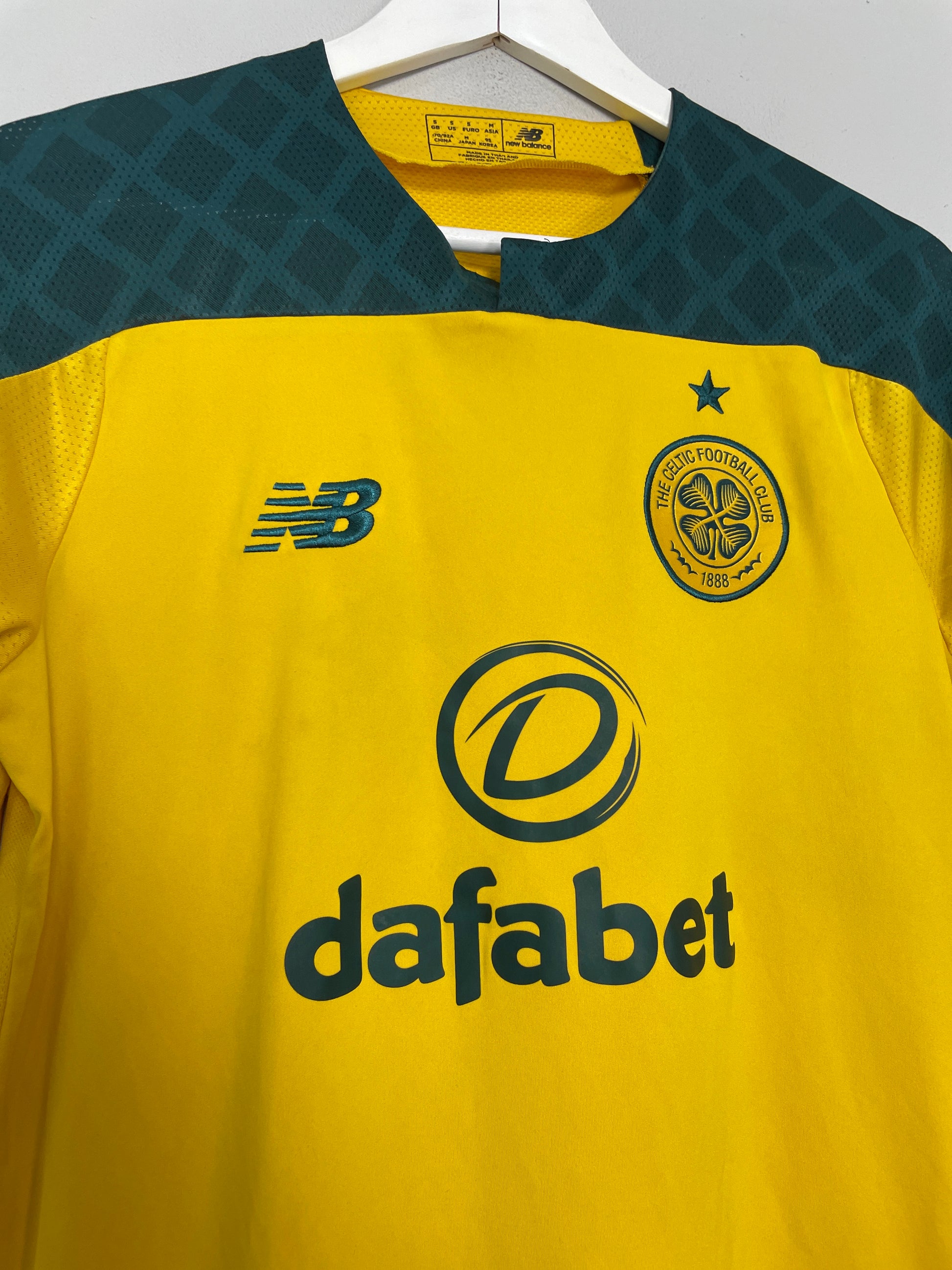 Celtic FC New Balance 2019/20 Away Jersey Kit Shirt Yellow New with Tags