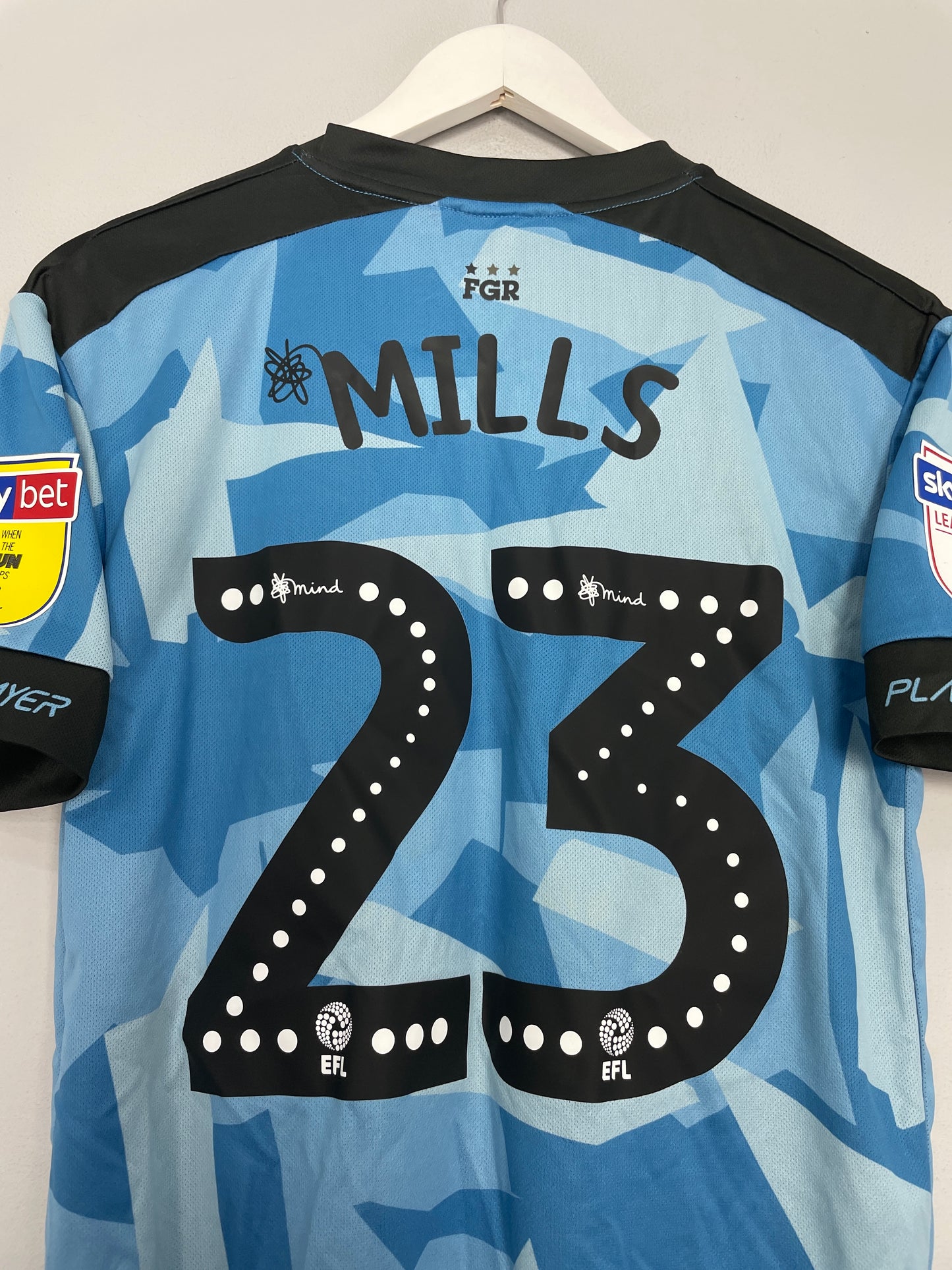 2019/21 FOREST GREEN ROVERS MILLS #23 *MATCH ISSUE* THIRD SHIRT (S) PL