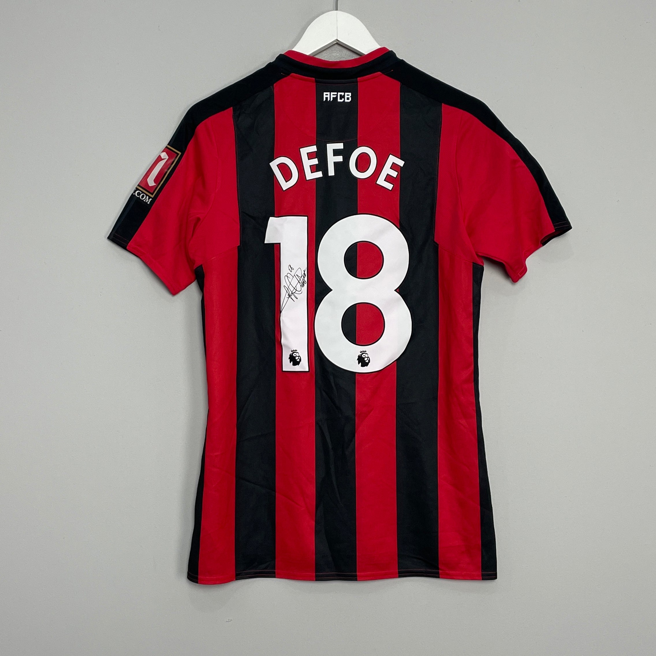 Shop 2018/19 BOURNEMOUTH DEFOE #18 *MATCH WORN + SIGNED* HOME SHIRT (S) UMBRO, classic football shirts, vintage football shirts & retro soccer jerseys at Cult Kits