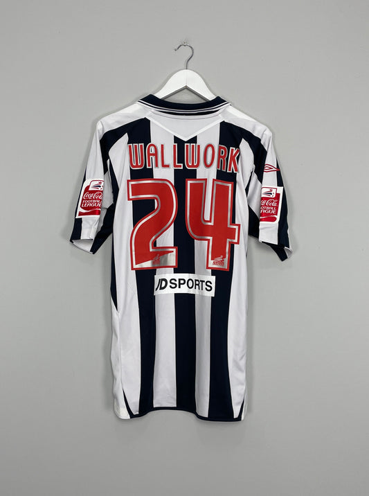 2007/08 WEST BROM WALLWORK #24 *MATCH ISSUE* HOME SHIRT (L) UMBRO