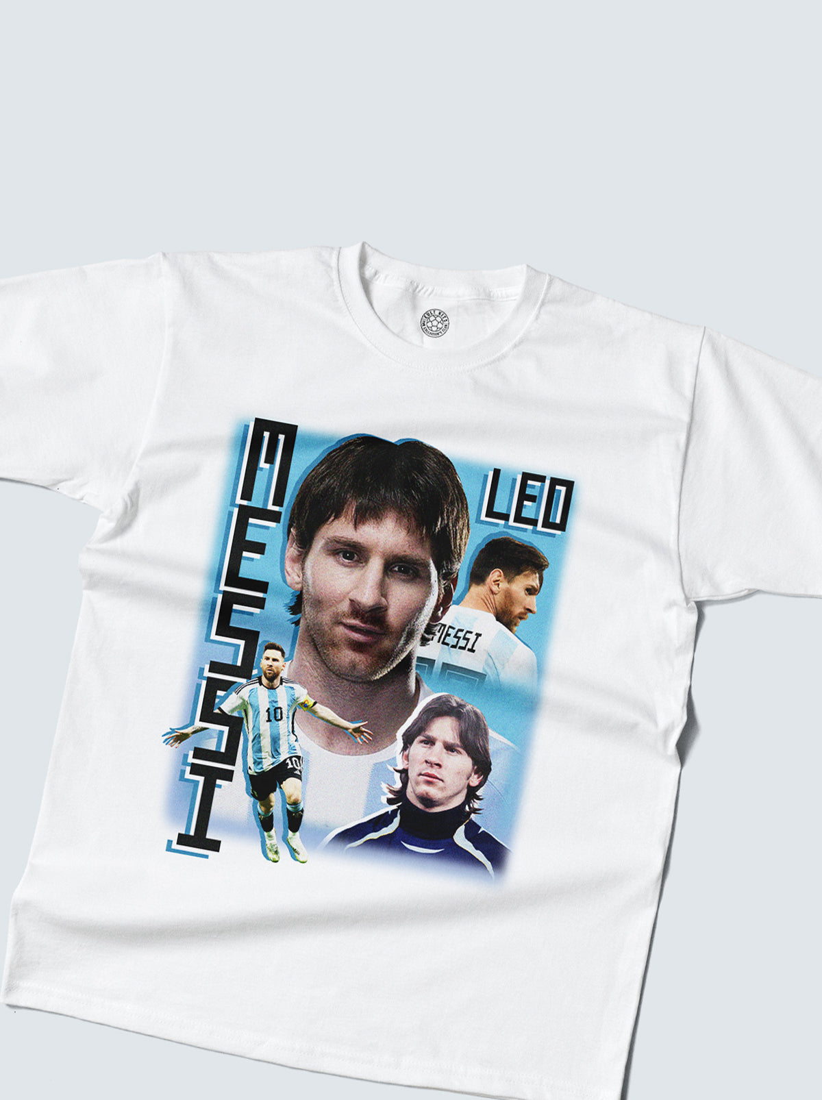 Shop ARGENTINA MESSI BOOTLEG TEE, classic football shirts, vintage football shirts & retro soccer jerseys at Cult Kits