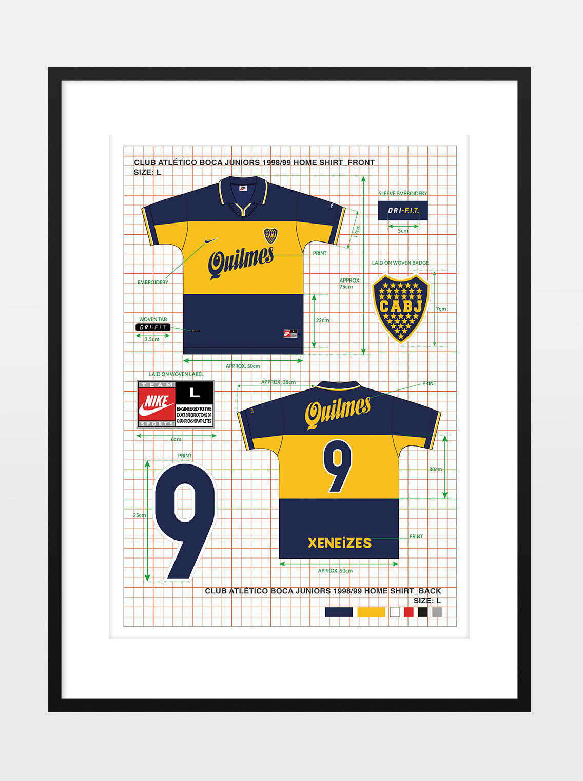 Iconic Kit Design - Boca Juniors Nike Print