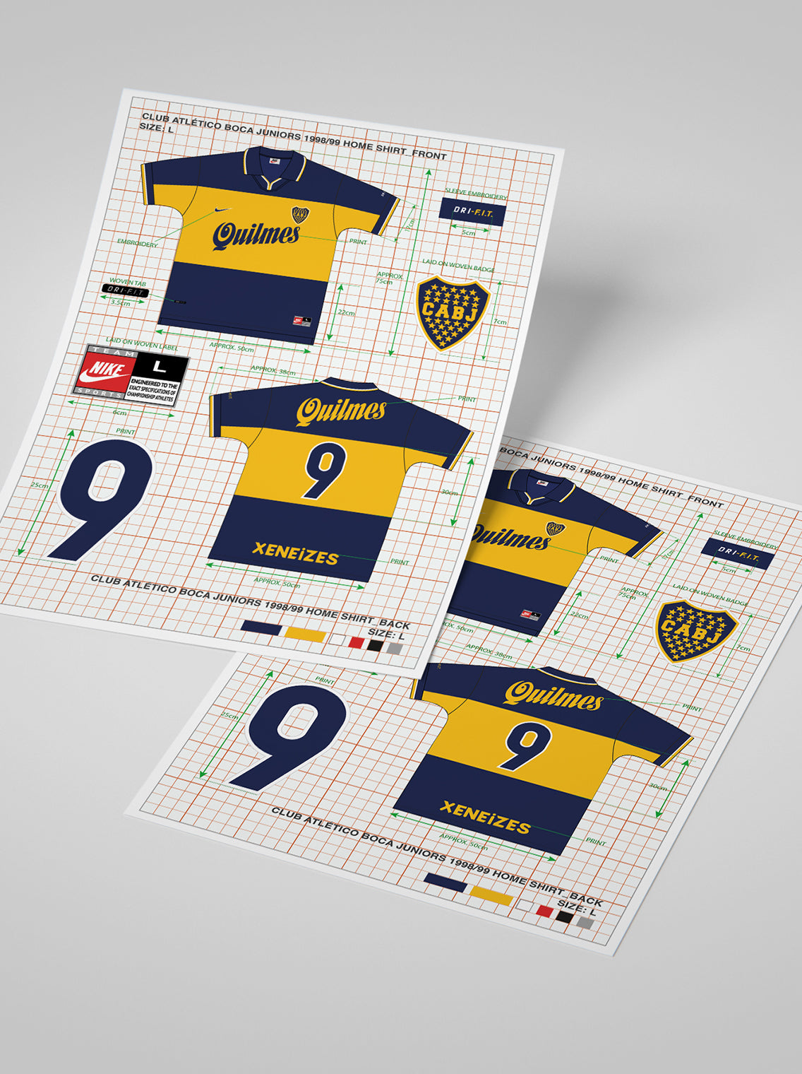 Iconic Kit Design - Boca Juniors Nike Print