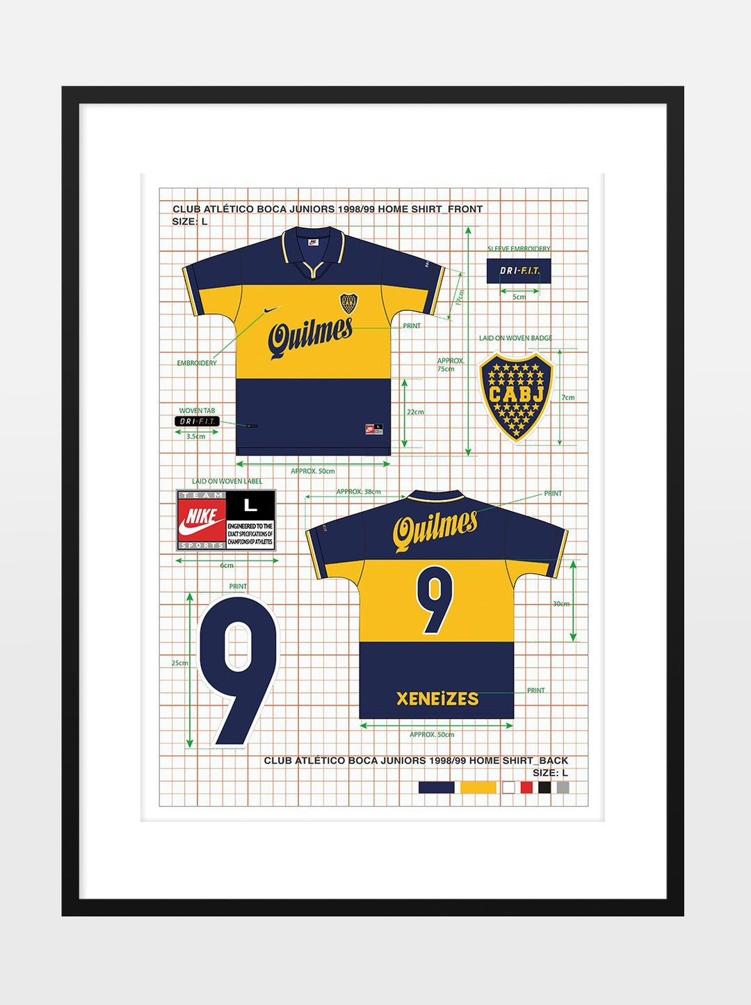 Iconic Kit Design - Boca Juniors Nike Print – Cult Kits