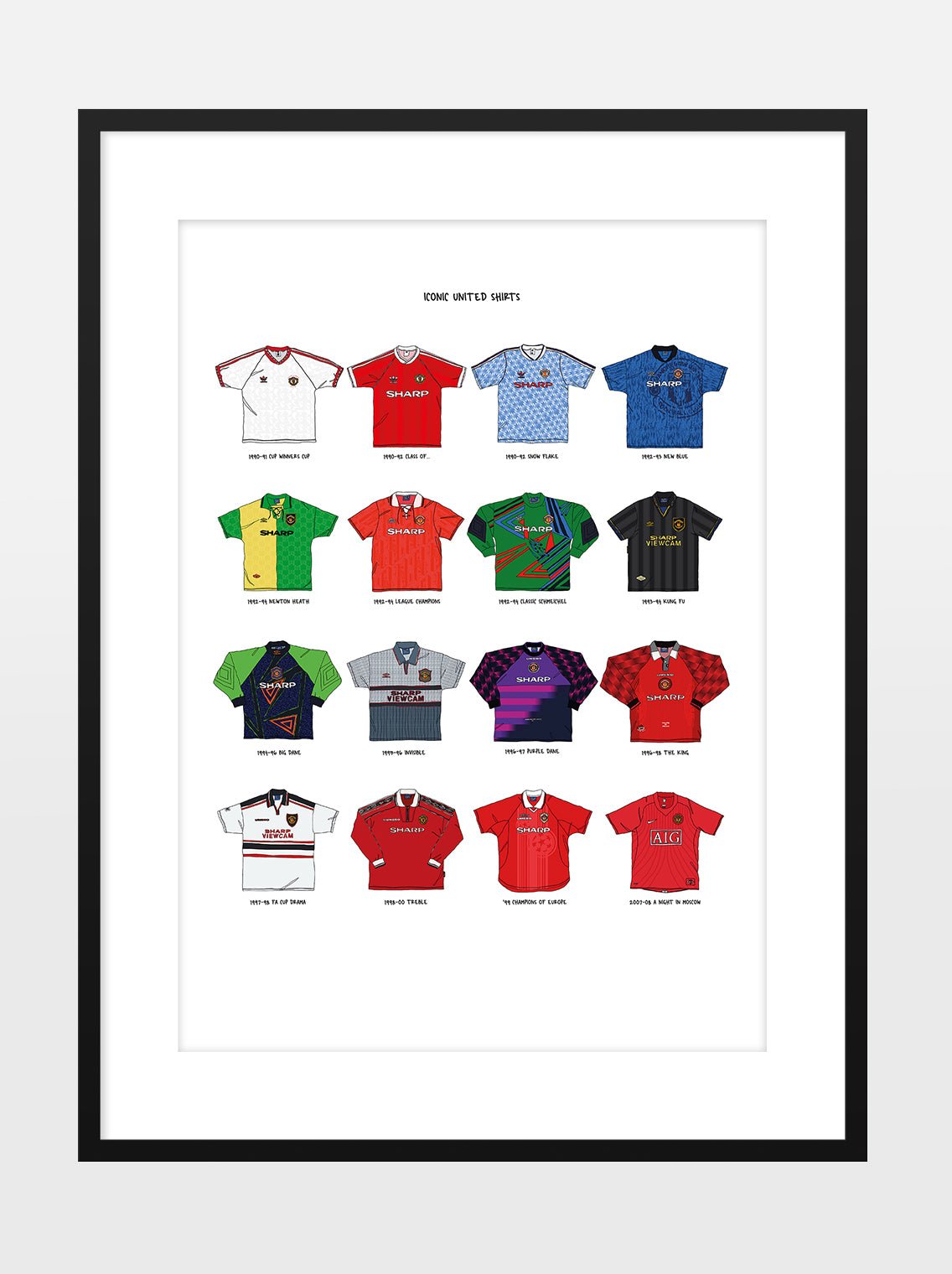 iconic-united-shirts-a3-print