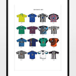 iconic-newcastle-united-shirts-a3-print