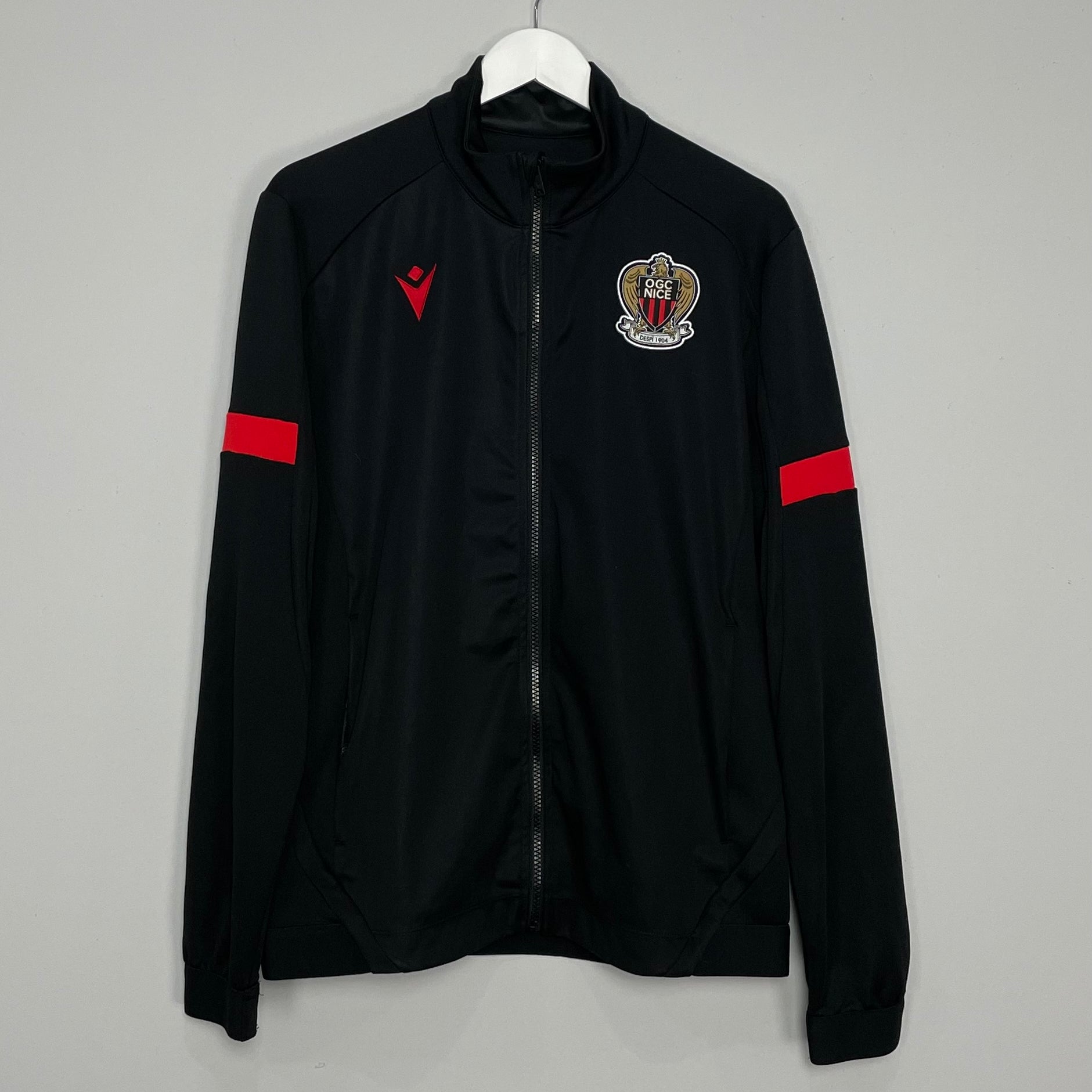 Shop 2019/20 NICE TRACKSUIT TOP (M) MACRON, classic football shirts, vintage football shirts & retro soccer jerseys at Cult Kits