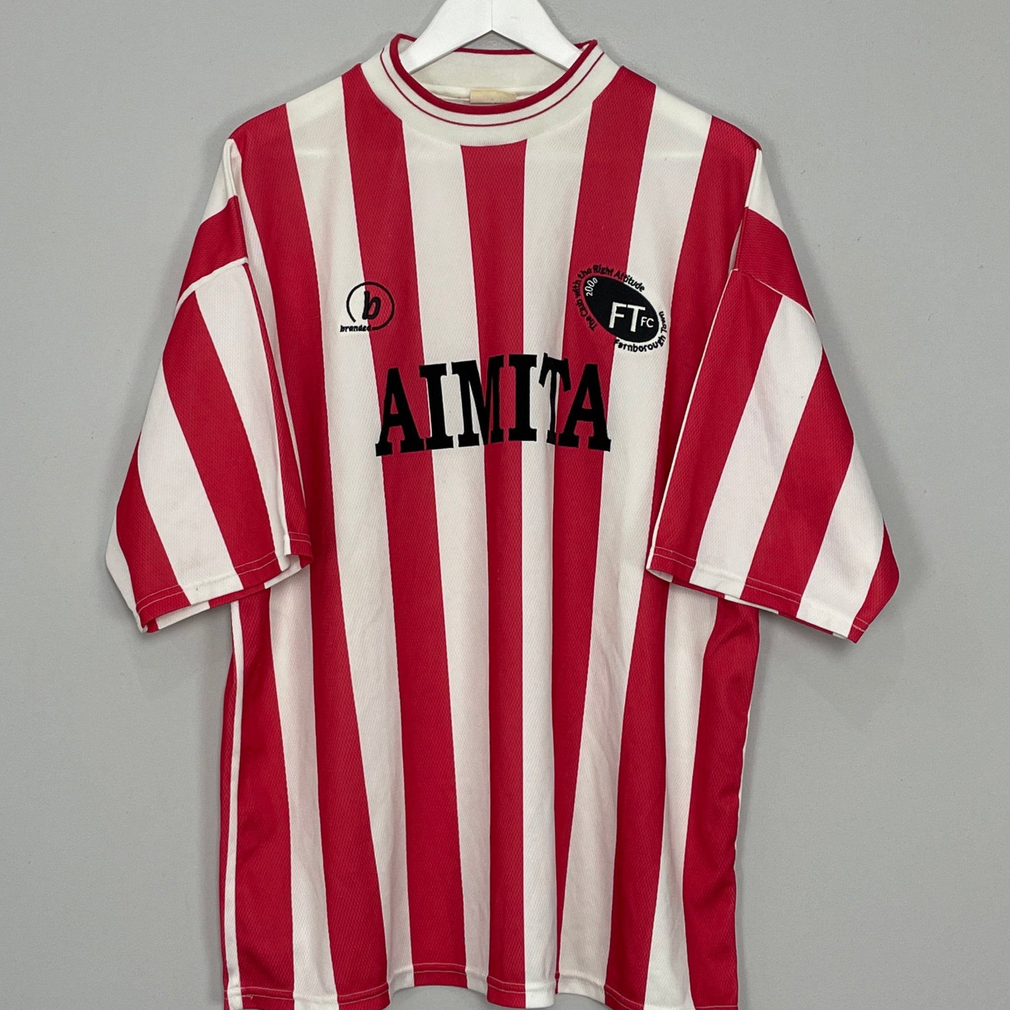 Shop 2000/01 FARNBOROUGH TOWN HOME SHIRT (XL) BRANDED, classic football shirts, vintage football shirts & retro soccer jerseys at Cult Kits