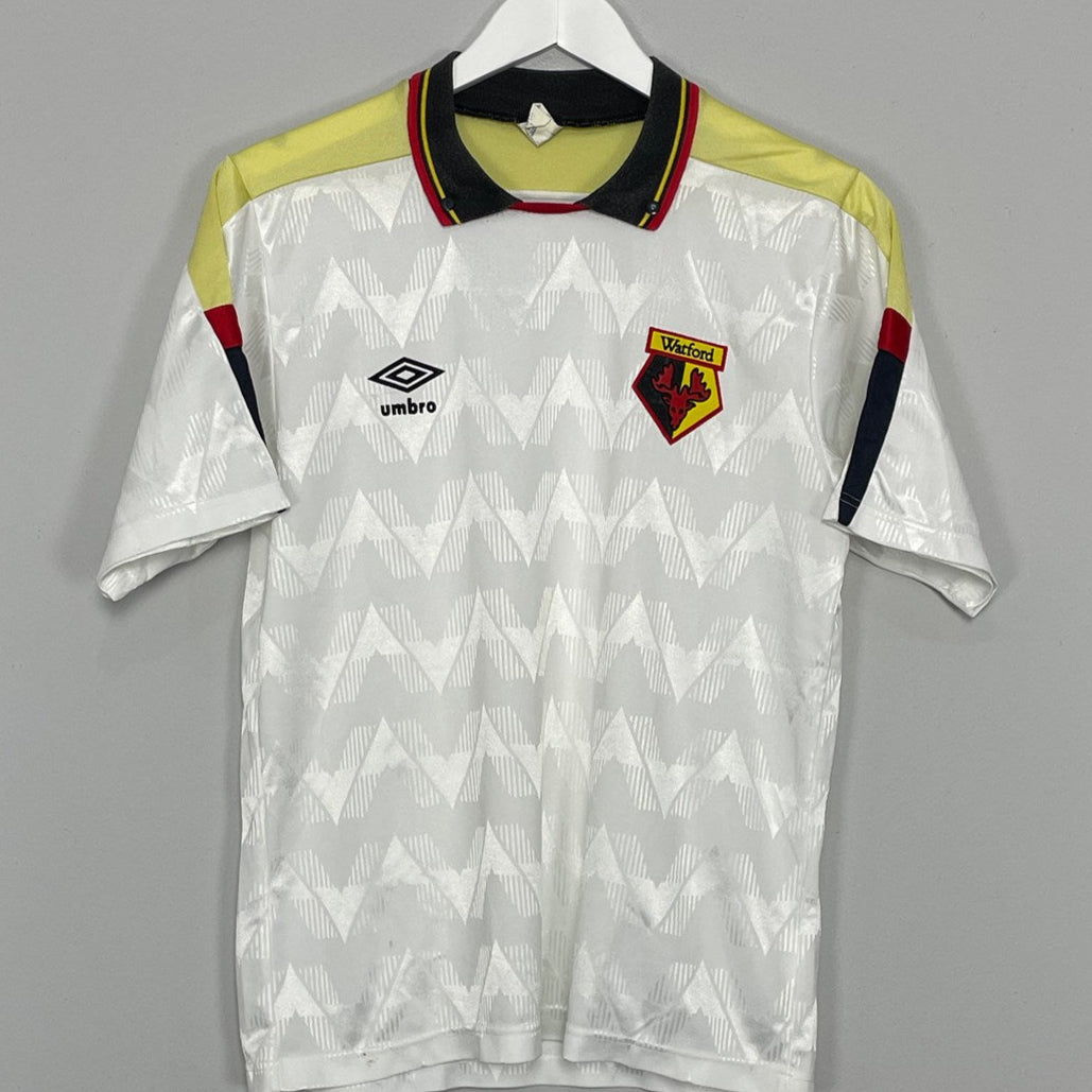 Shop 1989/91 WATFORD AWAY SHIRT (S) UMBRO, classic football shirts, vintage football shirts & retro soccer jerseys at Cult Kits