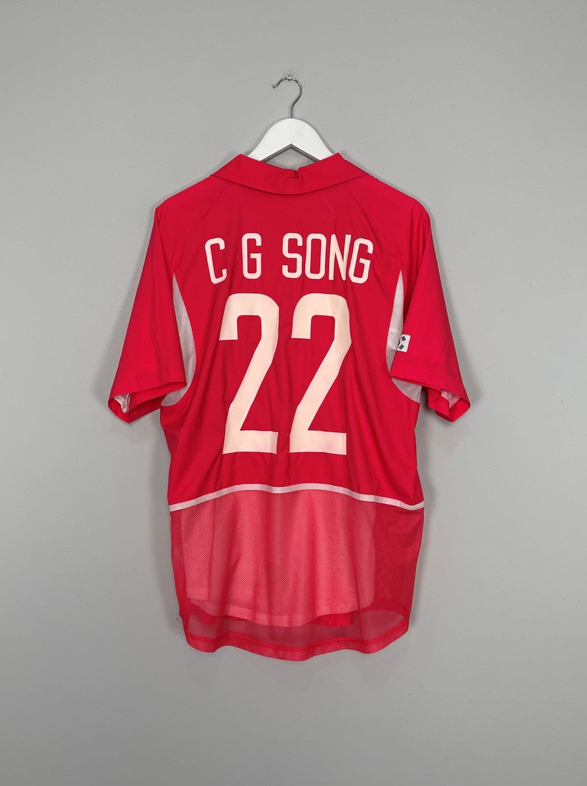 2002/04 SOUTH KOREA C G SONG #22 *PLAYER ISSUE* HOME SHIRT (L) NIKE
