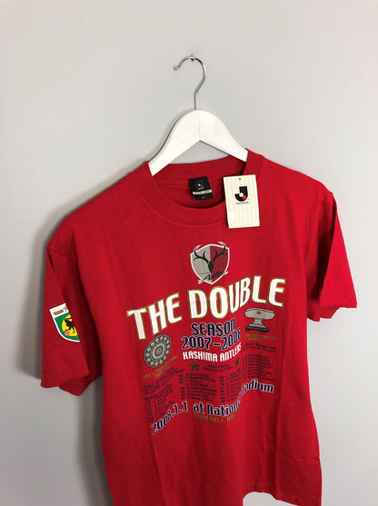 2007/08 KASHIMA ANTLERS *BNWT* DOUBLE CELEBRATION FAN TEE (M)