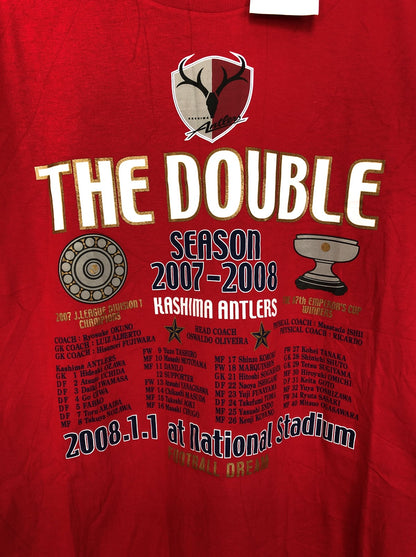 2007/08 KASHIMA ANTLERS *BNWT* DOUBLE CELEBRATION FAN TEE (M)