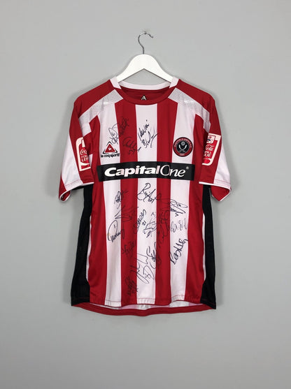 2007/08 SHEFFIELD UNITED HENDRIE #11 *MATCH WORN + SQUAD SIGNED* HOME SHIRT (M) LE COQ SPORTIF