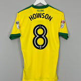 2016/17 NORWICH CITY HOWSON #8 *MATCH ISSUE* HOME SHIRT (M) ERREA