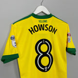 2016/17 NORWICH CITY HOWSON #8 *MATCH ISSUE* HOME SHIRT (M) ERREA