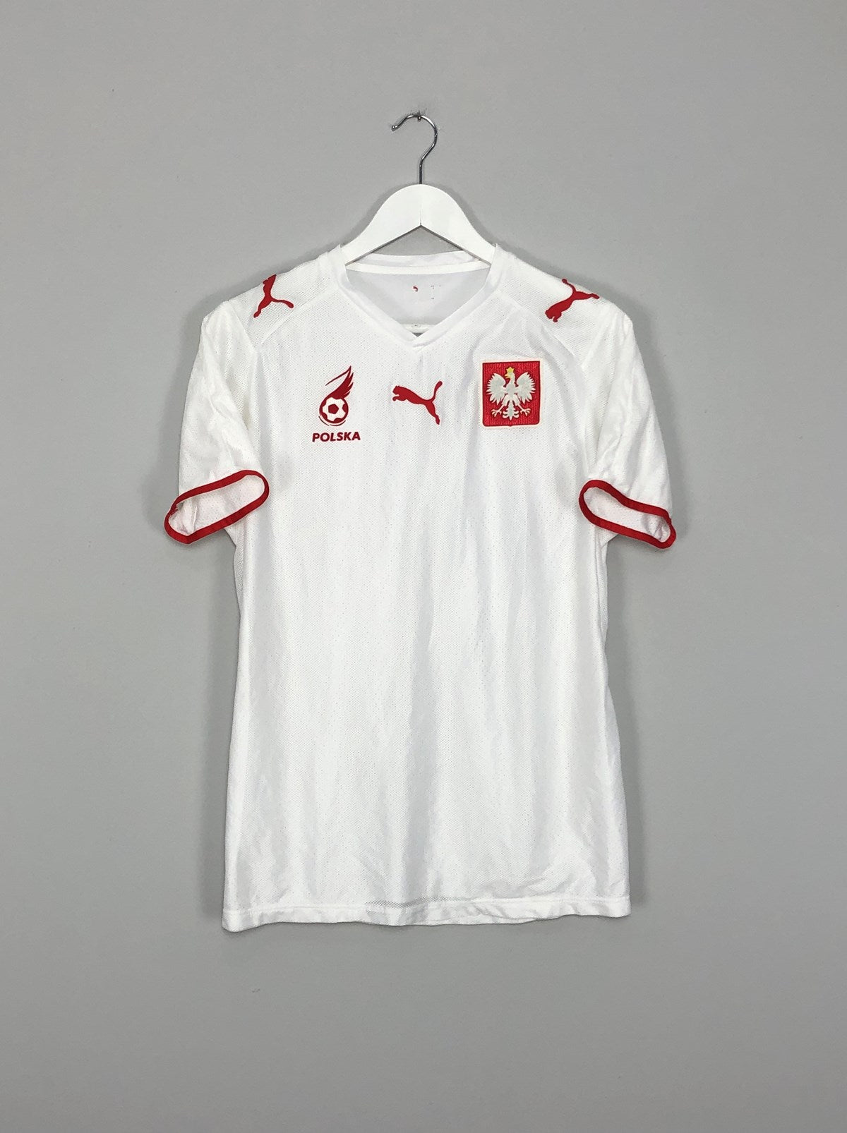 Shop 2007/09 POLAND HOME SHIRT (S) PUMA, classic football shirts, vintage football shirts & retro soccer jerseys at Cult Kits