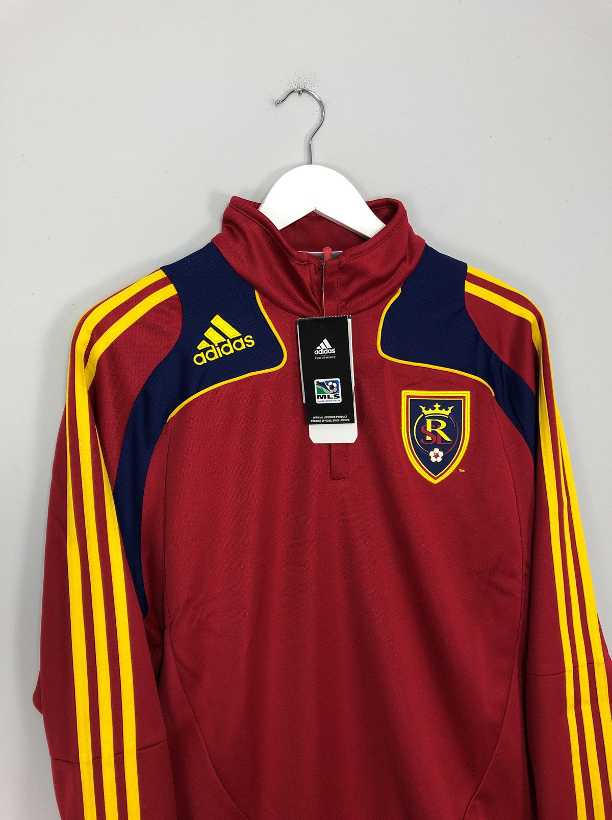 2007/08 REAL SALT LAKE *BNWT* ADIDAS 1/2 ZIP JACKET (L)