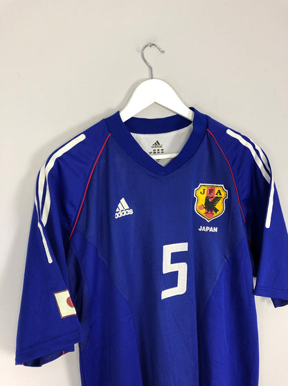 2002/04 JAPAN INAMOTO #5 *PLAYER ISSUE* HOME SHIRT (L) ADIDAS