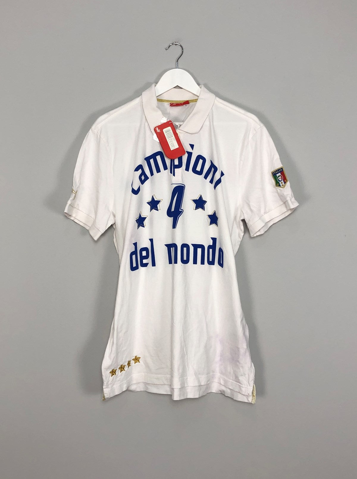Shop 2006 ITALY *BNWT* 'CAMPIONI DEL MONDO' PUMA POLO SHIRT (XL), classic football shirts, vintage football shirts & retro soccer jerseys at Cult Kits
