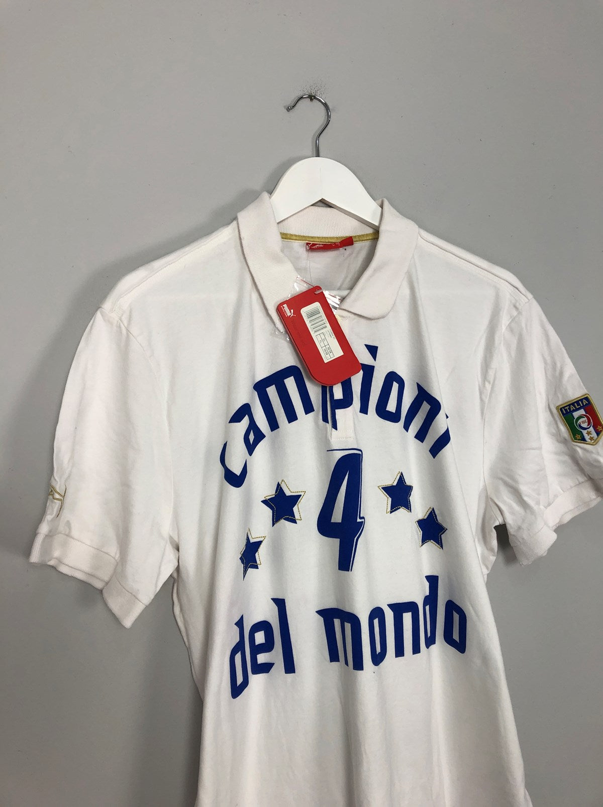 Shop 2006 ITALY *BNWT* 'CAMPIONI DEL MONDO' PUMA POLO SHIRT (XL), classic football shirts, vintage football shirts & retro soccer jerseys at Cult Kits