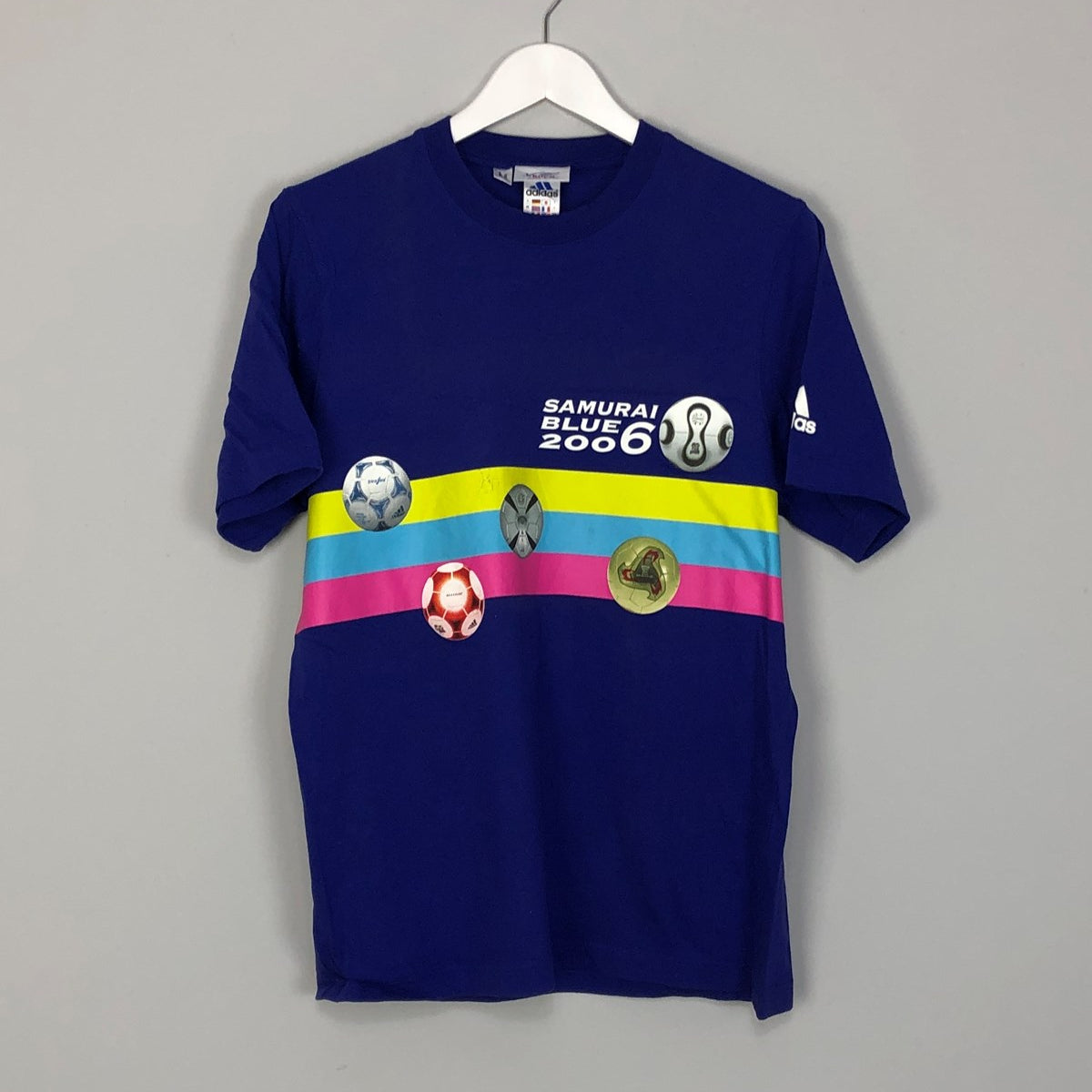 Shop 2006 JAPAN ADIDAS SAMURAI BLUE SUPPORTERS TEE (M), classic football shirts, vintage football shirts & retro soccer jerseys at Cult Kits