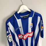 2001/02 RECREATIVO HUELVA JUSUE #2 *MATCH ISSUE* HOME SHIRT (XL)