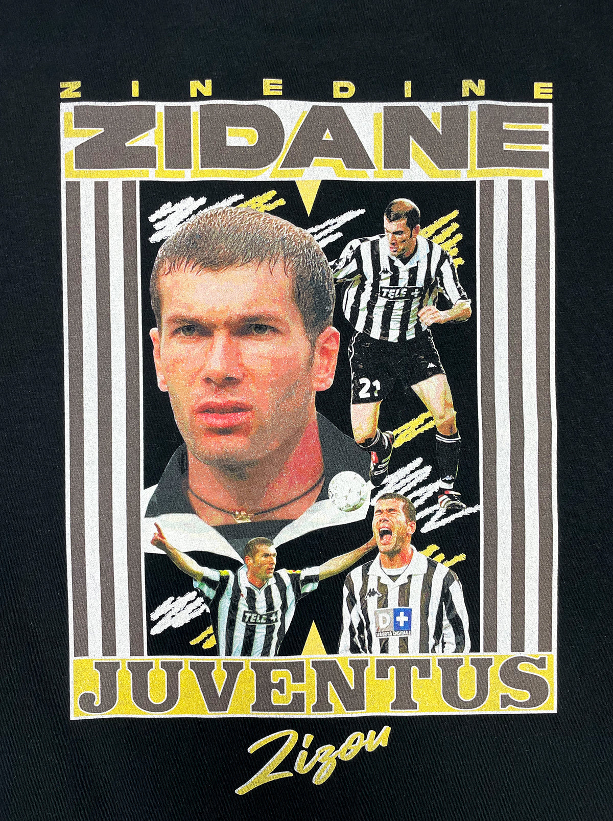 Shop JUVENTUS ZIZOU BOOTLEG TEE, classic football shirts, vintage football shirts & retro soccer jerseys at Cult Kits