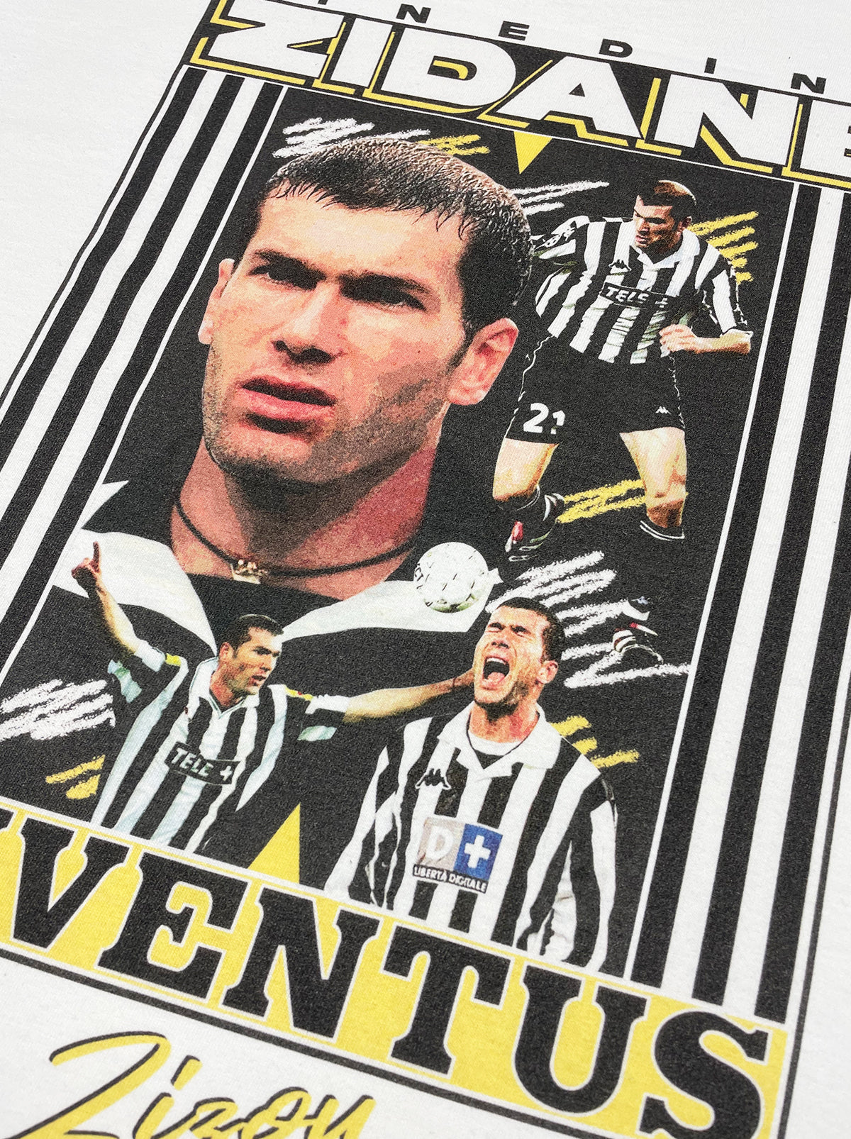 Shop JUVENTUS ZIZOU BOOTLEG TEE, classic football shirts, vintage football shirts & retro soccer jerseys at Cult Kits